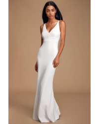 Melora White Sleeveless Maxi Dress